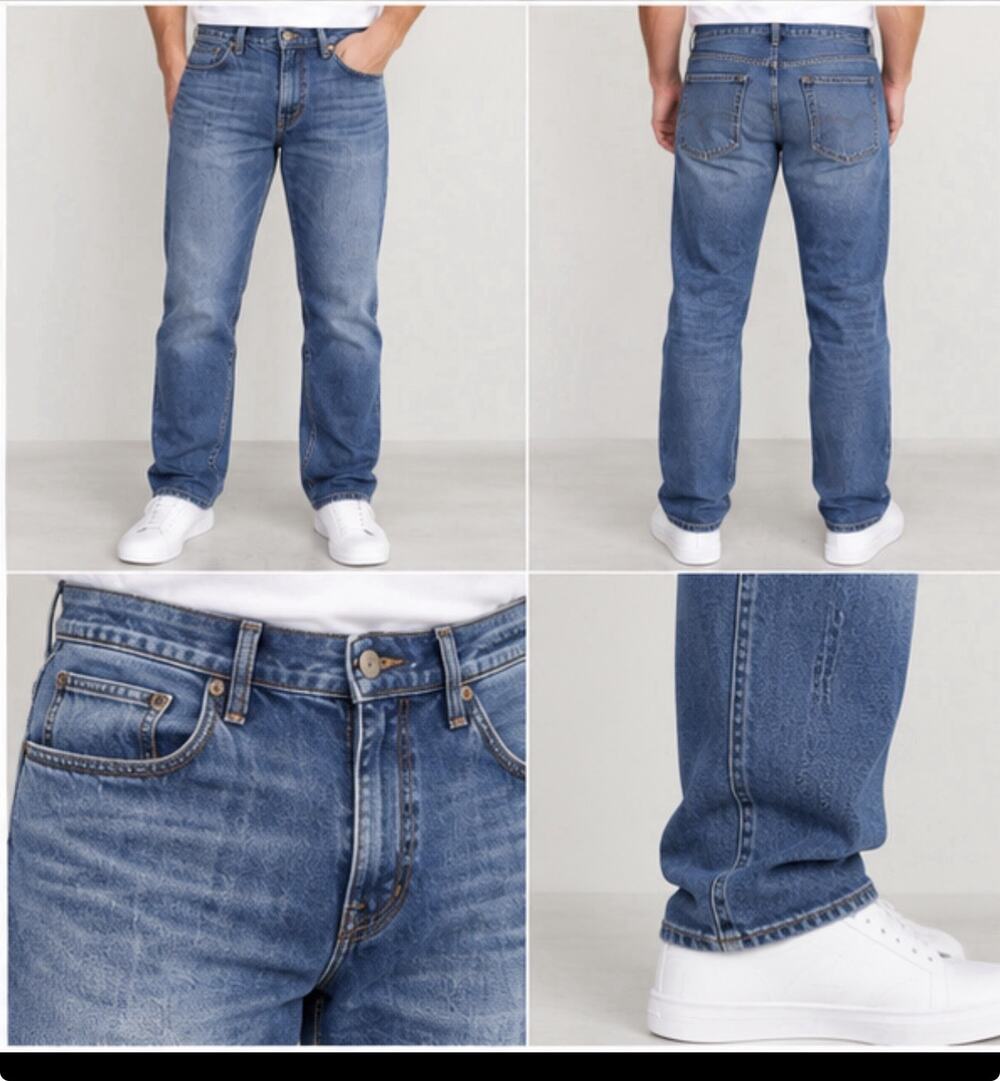 Banana Republic Mens Jeans 33x32 Blue Denim Straight Leg Classic 5 Pocket